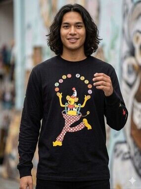 Teddy Fresh Black Long Sleeve Graphic Tee